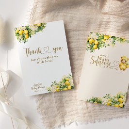 レモンシトラス夏の赤男女兼用ちゃんシャワー サンキューカード