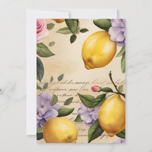 レモンシトラス夏の赤男女兼用ちゃんシャワー 招待状 (裏面)