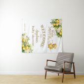 レモンシトラス夏ウェルカムベビーシャワー タペストリー (インサイチュ(横))