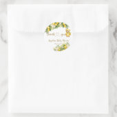 レモンシトラス夏ウェルカムベビーシャワー ラウンドシール (バッグ)