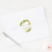 レモンシトラス夏ウェルカムベビーシャワー ラウンドシール (封筒)