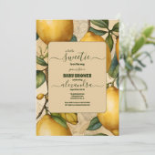 レモンシトラス男女兼用ベビーシャワー 招待状 (スタンド正面)