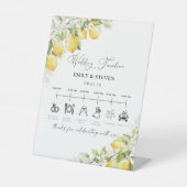 レモンシトラス結婚のタイムラインサイン 台座サイン (正面)