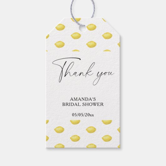 レモンシトラス結婚-'s Thank You ギフトタグ (正面)