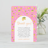 レモンシトラス誕生日フォトサンキュー 招待状 (スタンド正面)