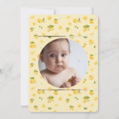 レモンシトラス誕生日フォトサンキュー 招待状 (裏面)