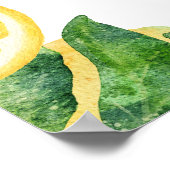 レモンシトラス赤ちゃんシャワーウェルカム ポスター (角)