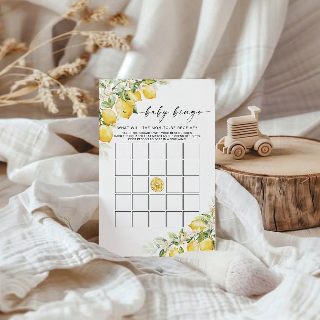 レモンシトラス赤ちゃんシャワーベビービンゴゲーム (クリエイターアップロード済み)