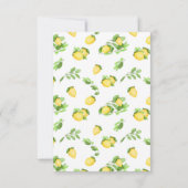 レモンシトラス赤ちゃんシャワー写真 サンキューカード (裏面)