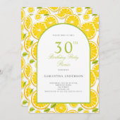 レモンシトラス30歳の誕生日 招待状 (正面/裏面)