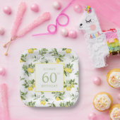 レモンシトラス60誕生日 ペーパープレート (パーティー)