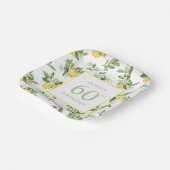 レモンシトラス60誕生日 ペーパープレート (傾斜あり)