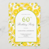 レモンシトラス60誕生日 招待状 (正面/裏面)