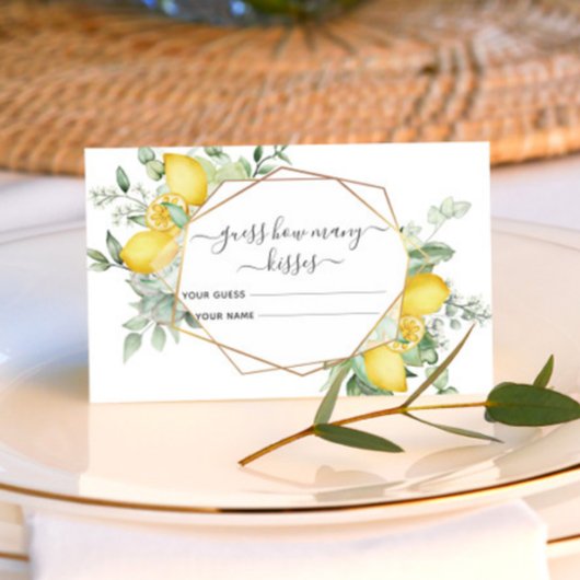 レモンシトラス キスの数を当てろ ブライダルゲーム エンクロージャーカード