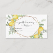 レモンシトラス キスの数を当てろ ブライダルゲーム エンクロージャーカード (正面)