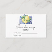 レモンシトラス - キスの数を当てろ 結婚式ゲーム エンクロージャーカード (正面)