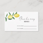 レモンシトラス - キスの数を当てろ 結婚式ゲーム エンクロージャーカード (正面)