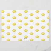 レモンシトラス – ブライダルシャワーアドバイスとウィッシュ 便箋 (裏面)