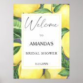 レモンシトラス – ブライダルシャワーウェルカムサイン ポスター (正面)