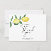 レモンシトラス – ブライダルシャワーサンキューカード カード (正面)