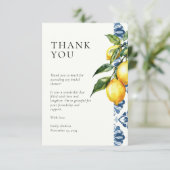 レモンシトラス ポジターノ イタリアン ブライダル シャワー サンキューカード (スタンド正面)