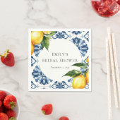 レモンシトラス ポジターノ イタリアン ブライダル シャワー スタンダードカクテルナプキン (インサイチュ)