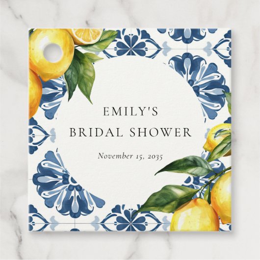 レモンシトラス ポジターノ イタリアン ブライダル シャワー フェイバータグ (正面)