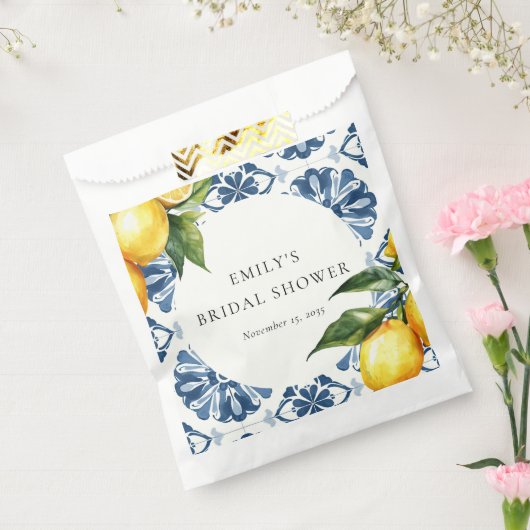 レモンシトラス ポジターノ イタリアン ブライダル シャワー フェイバーバッグ (封をした状態)