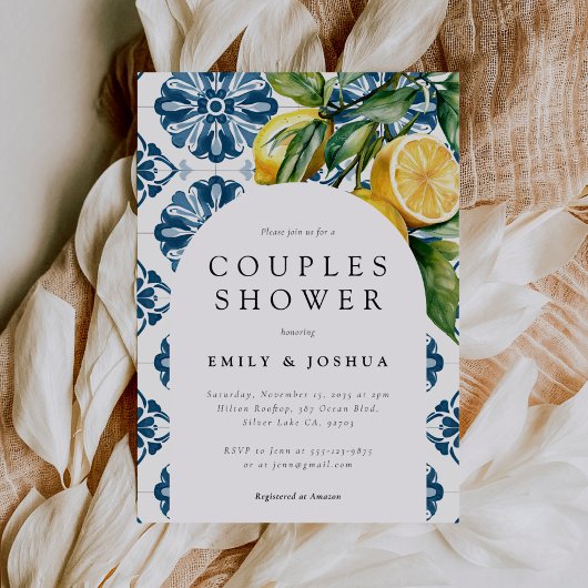 レモンシトラス ポジターノ イタリア カップルシャワー 招待状