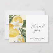 レモンシトラス メインスクイーズ ブライダルシャワー サンキューカード (正面)