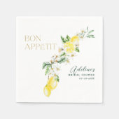 レモンシトラス メインスクイーズ ブライダルシャワー スタンダードカクテルナプキン (正面)