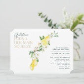 レモンシトラス メインスクイーズ ブライダルシャワー 招待状 (スタンド正面)