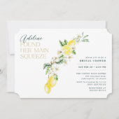 レモンシトラス メインスクイーズ ブライダルシャワー 招待状 (正面)