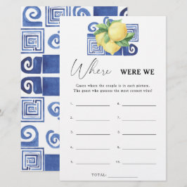 レモンシトラス – 私たちはブライダルシャワーゲーム