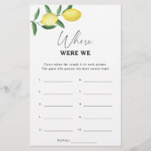 レモンシトラス – 私たちはブライダルシャワーゲーム (正面)