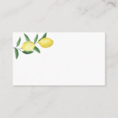 レモンシトラス – 花嫁のためのレシピ エンクロージャーカード (裏面)