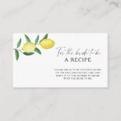 レモンシトラス – 花嫁のためのレシピ エンクロージャーカード (正面)