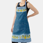 レモンシトラットリズカントリーフランスのファームハウスネイビー エプロン (インサイチュ)