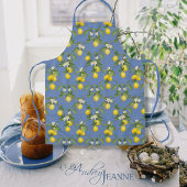 レモンシトラットリズカントリーフランスのファームハウスブルー エプロン