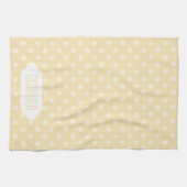 レモンシフォンの黄色い玉模様 キッチンタオル (横)