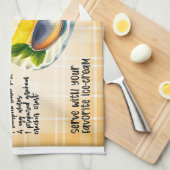 レモンシフォンパイレシピ キッチンタオル (四つ折り)