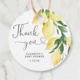 レモンシャワエレガントーサンキューメッセージカード フェイバータグ