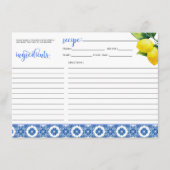 レモンシャワーレシピカード エンクロージャーカード (正面)