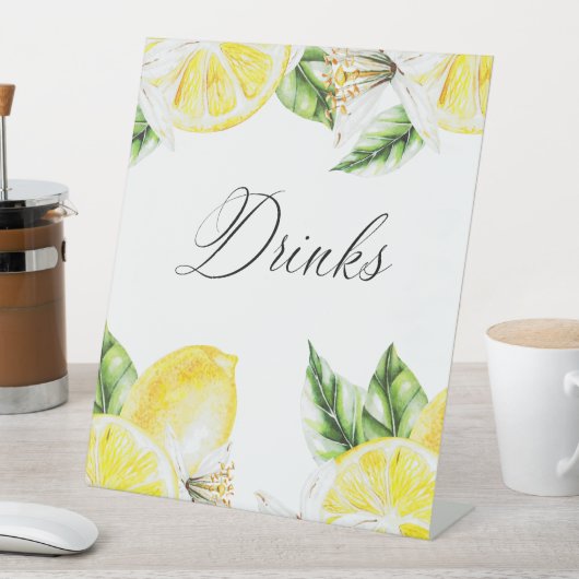 レモンシャワー地中海のドリンク 台座サイン (インサイチュ)