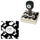 レモンシロウエットデイト結婚のイニシャルを保存 ラバースタンプ (押印)