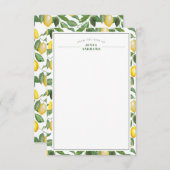 レモンシーズン |デスク対応 ノートカード (正面/裏面)