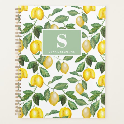 レモンシーズン |モノグラムの | プランナー手帳 (正面)