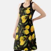 レモンシームレスパターン。ハンドレ色彩の鮮やかモンイラストラ エプロン (インサイチュ)