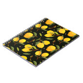 レモンシームレスパターン。ハンドレ色彩の鮮やかモンイラストラ ノートブック (左側)