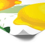 レモンジグザグ：ヴィンテージの手描きパターン。 ポスター (角)